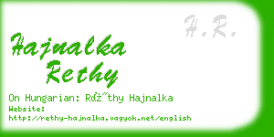 hajnalka rethy business card